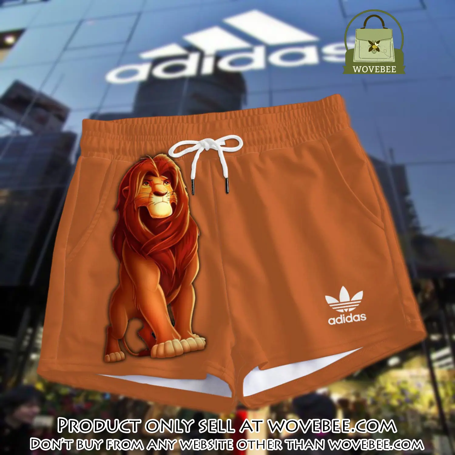 Premium lion king in adidas women shorts lady beach shorts wms1081 wvb1415327